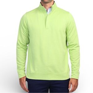 Tailorbyrd Luxe Performance Golf Fleece Quarter Zip Pullover shirt Men L Avocado